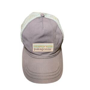 Patagonia Women Trucker Hat Pastel Blue Light‎ Navy Blue Baseball Hat Adjustable
